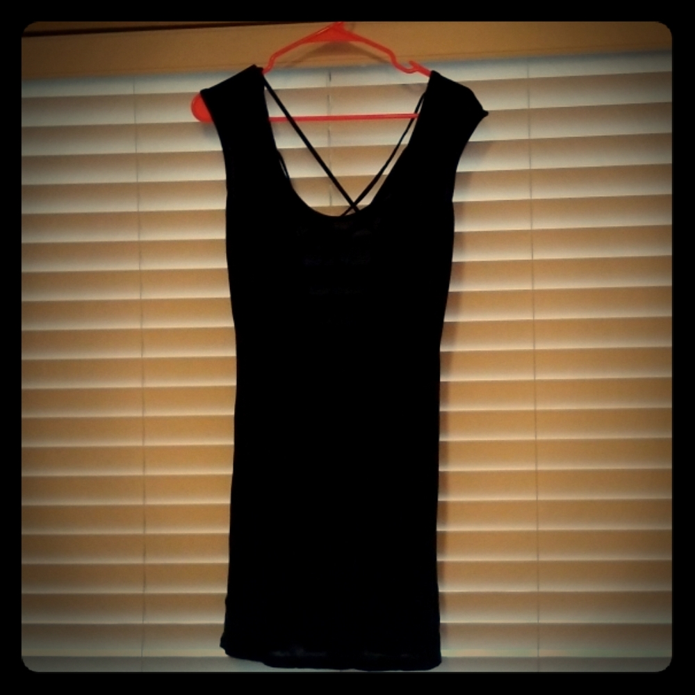 Black short summer dress